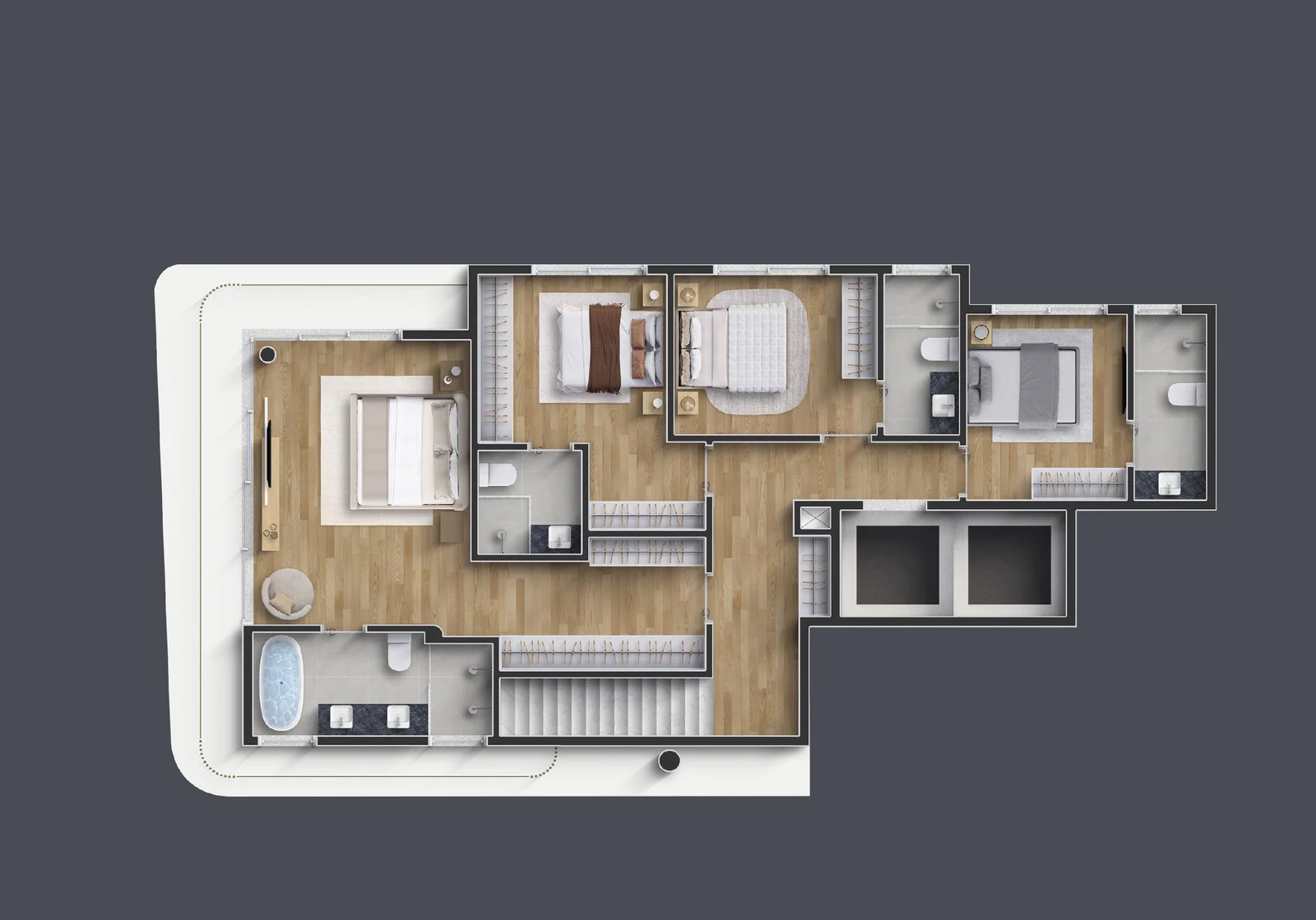 Planta superior cobertura 01 AION 286 m²