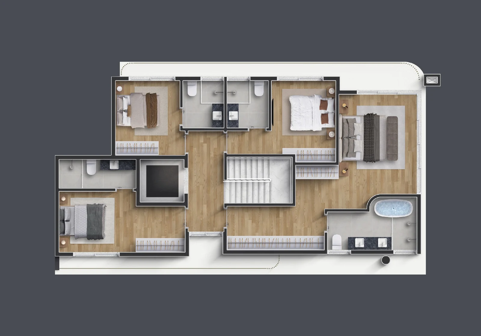 Planta superior cobertura 02 AION 273 m²