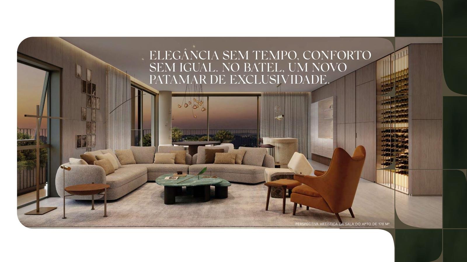 Cozinha integrada do apartamento de 178 m²