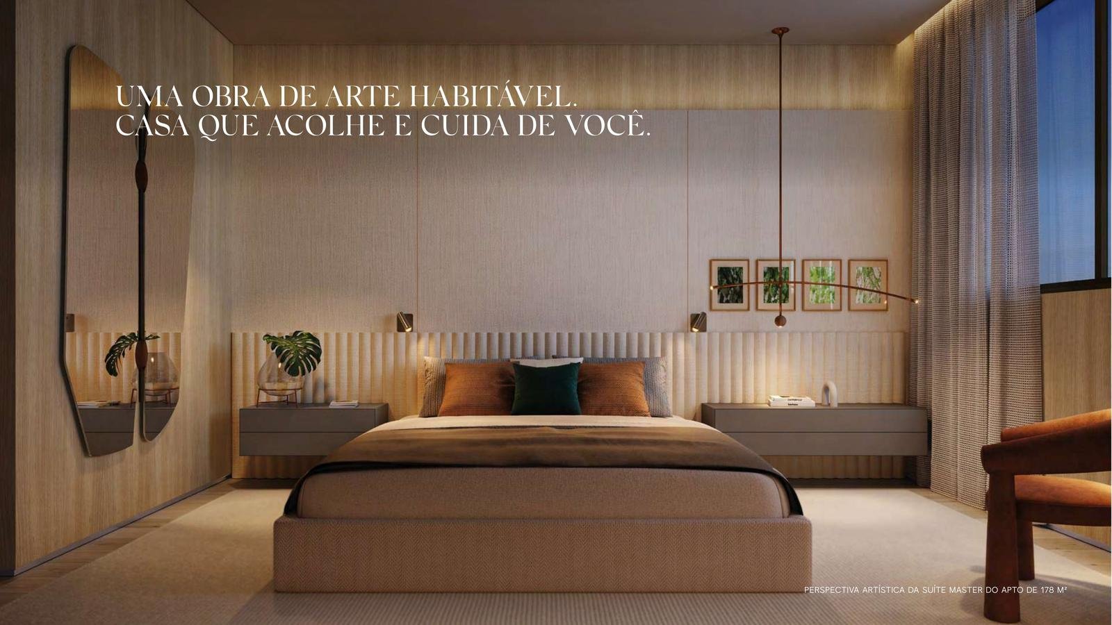 Planta do apartamento de 219 m² com 3 suítes
