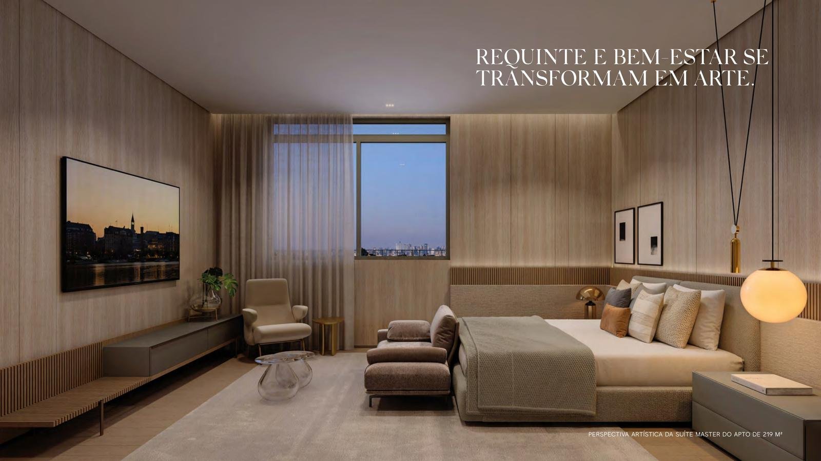 Planta inferior do penthouse de 305 m²