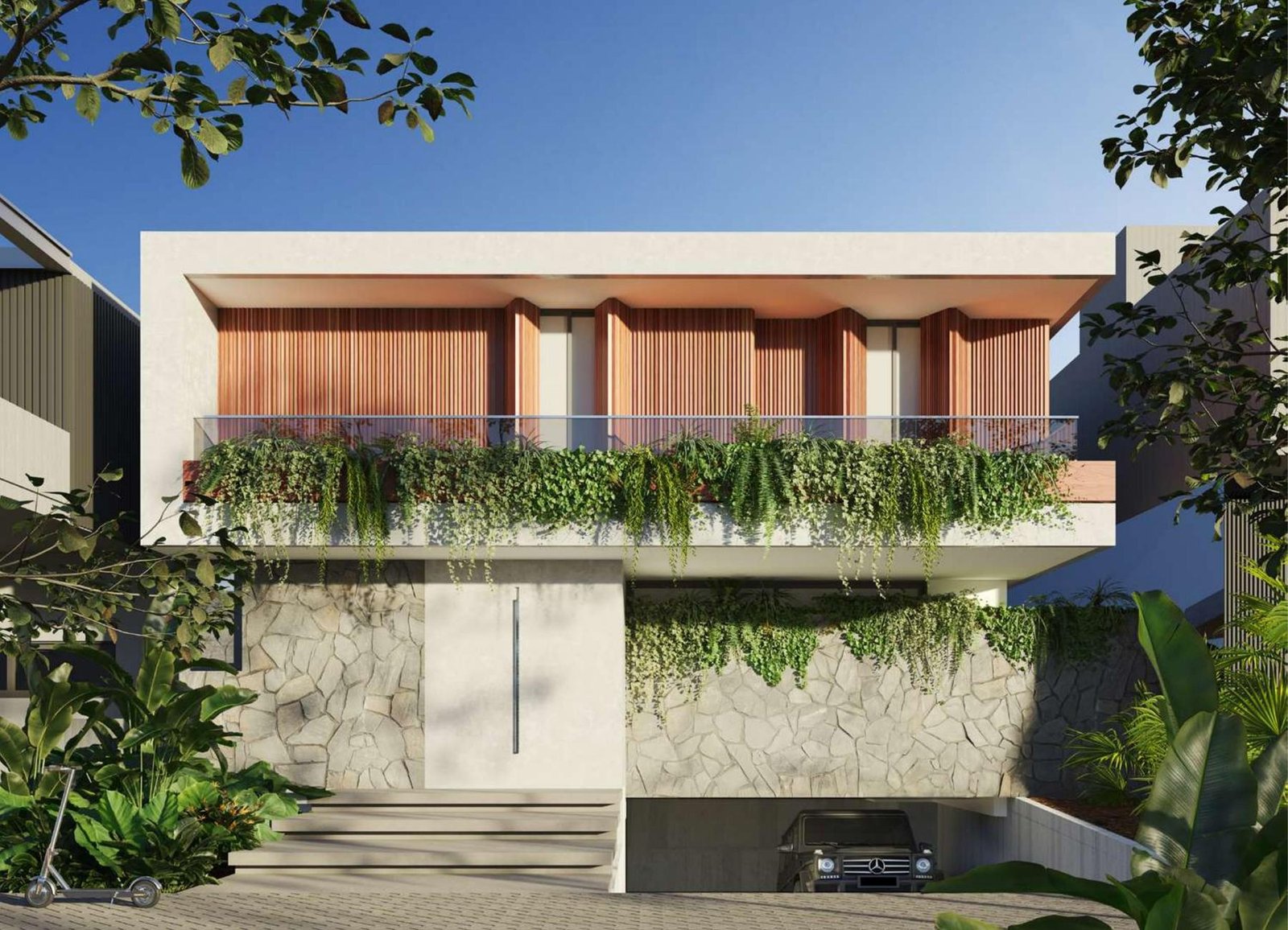 Fachada exclusiva da Casa 6 do Aurora Garden