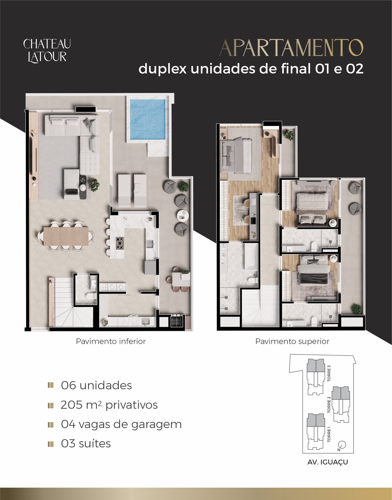 Duplex Château Latour 205 m²