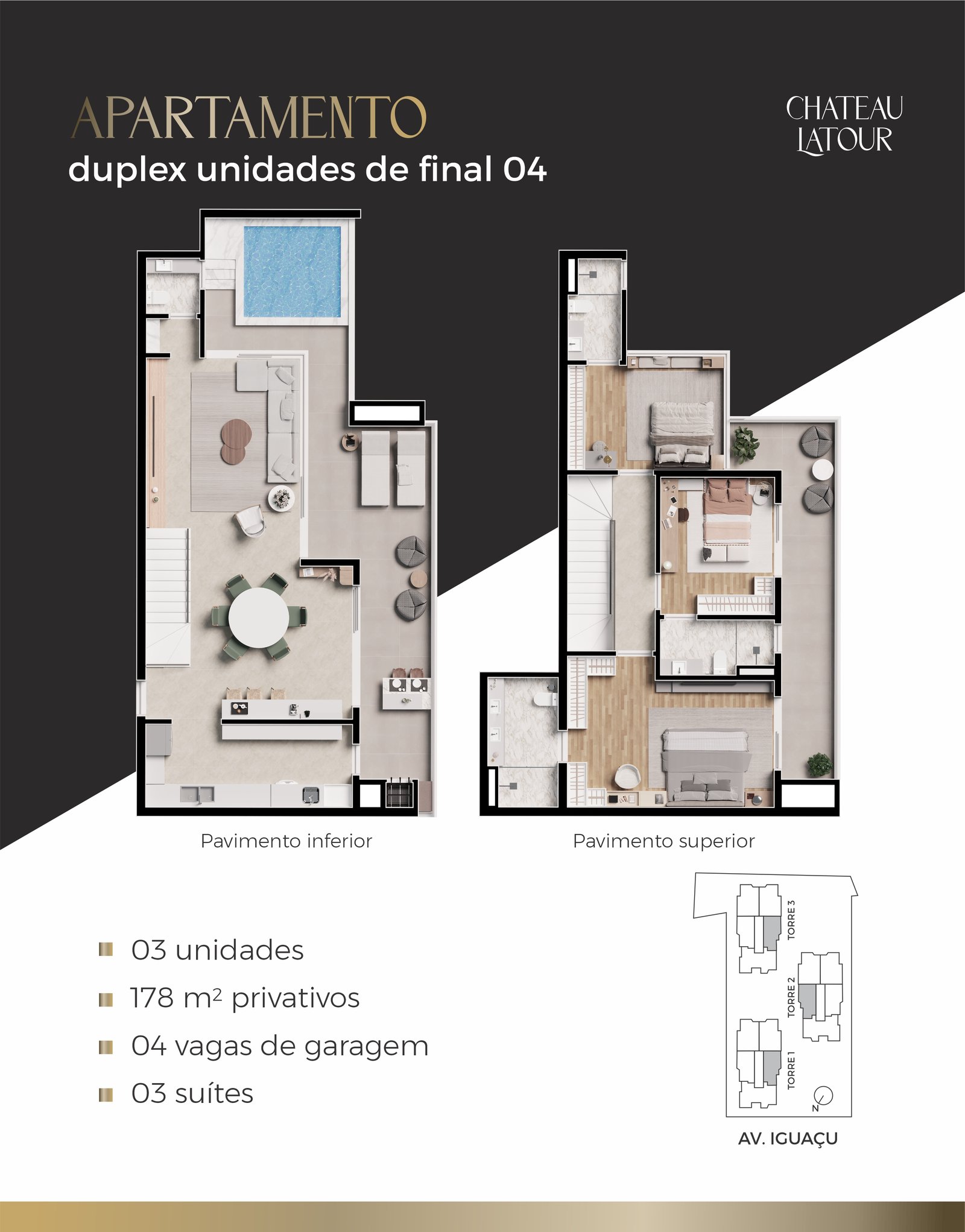 Duplex Château Latour 178 m²
