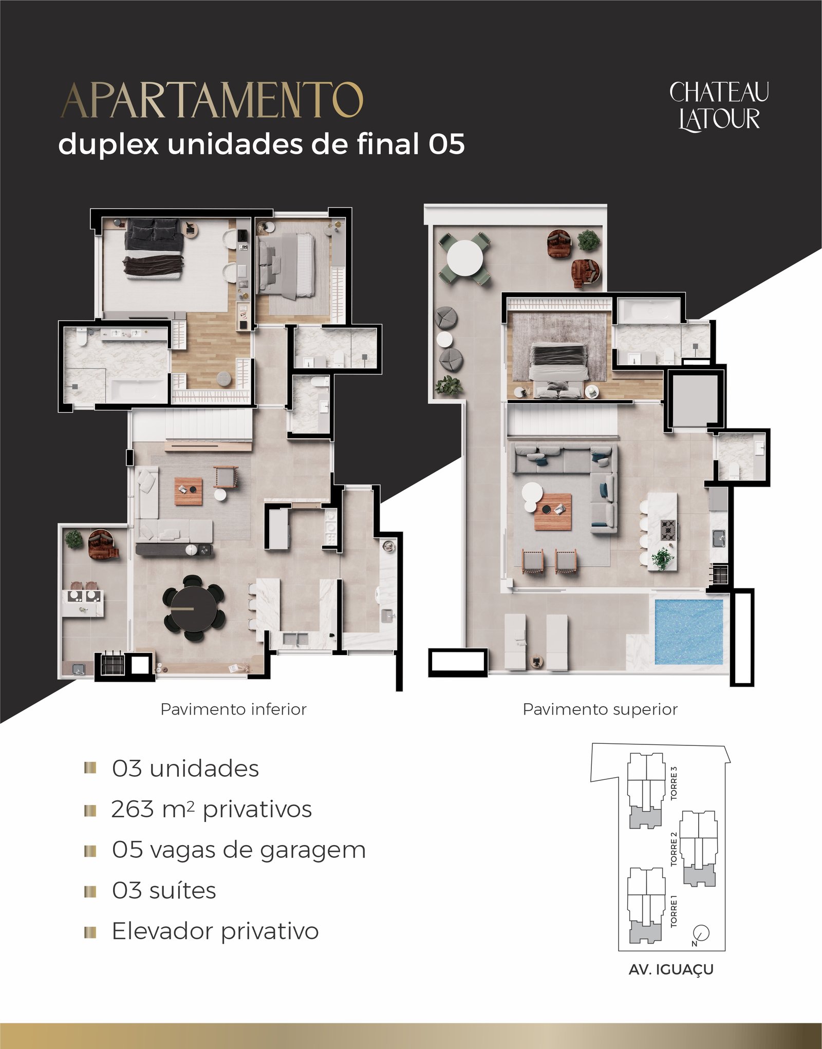 Duplex Château Latour 263 m²