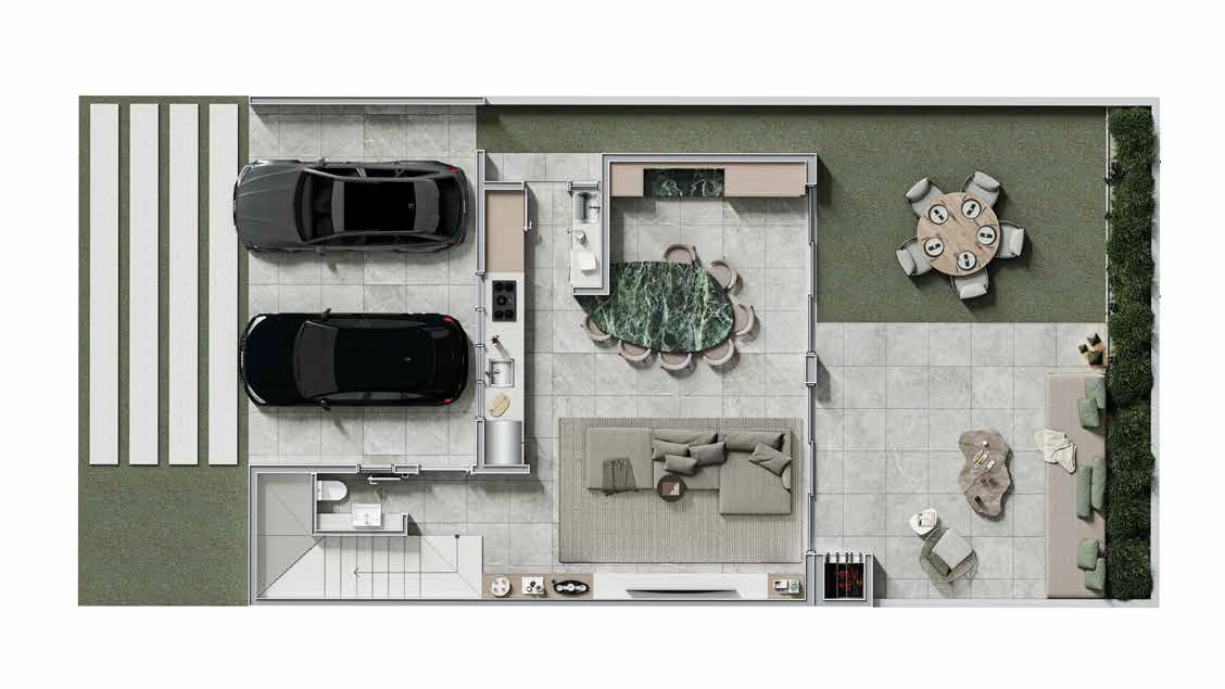 Planta da Casa tipo B, pavimento térreo